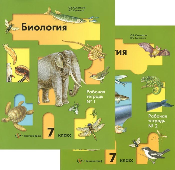 Биология 7 класс рабочая тетрадь распечатать 7 класс. Биология. Рабочая тетрадь. В 2 частях. Суматохин С В., Кучменко В.С. Ве