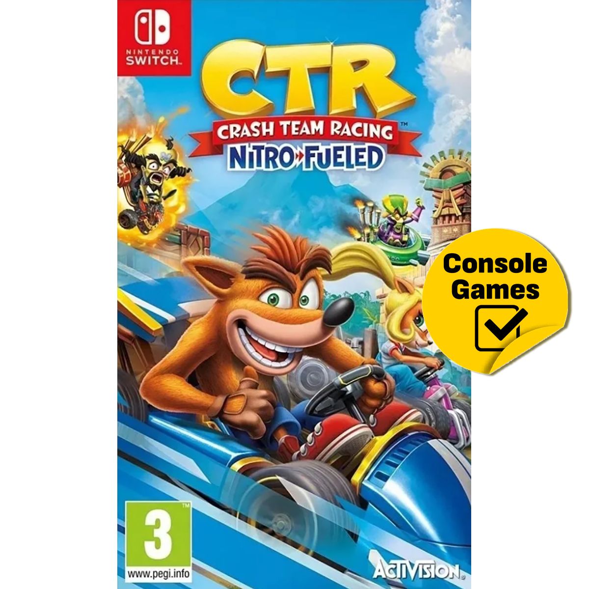 Игра Crash Team Racin Nitro-Fueled (Nintendo Switch, Английская версия)  купить по низкой цене с доставкой в интернет-магазине OZON (827596767)