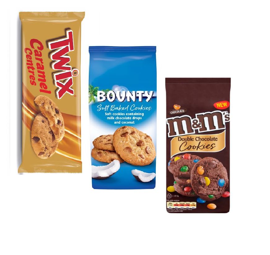 Набор печенья Bounty,Twix и M&M's Cookies (3 уп.)