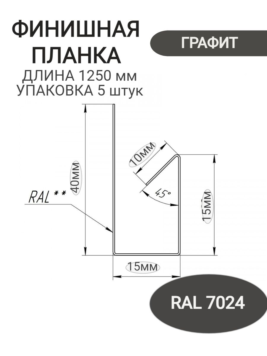 Цокольная планка для профнастила