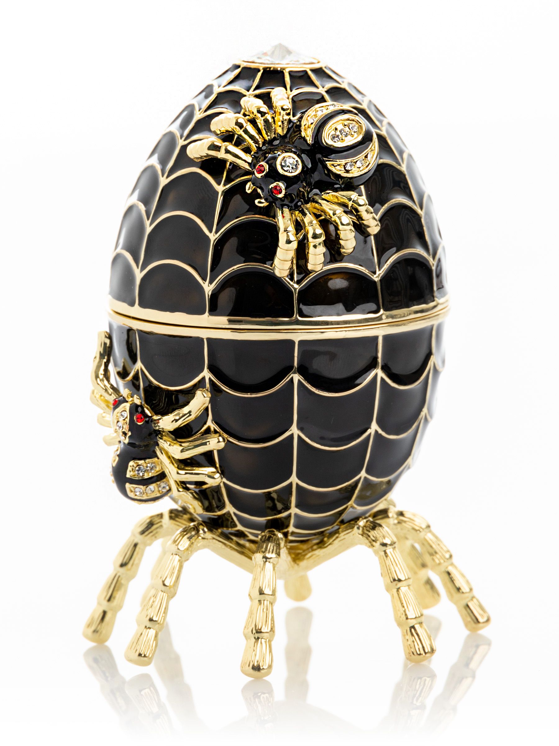 Яйцо Фаберже музыкальное (Faberge Egg). Декоративная шкатулка для  украшений, статуэтка для декора интерьера, паук, паутина. Design by Keren  Kopal, ...