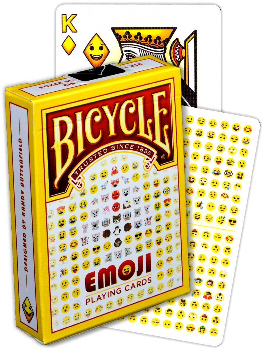 Bicycle emoji playing online cards