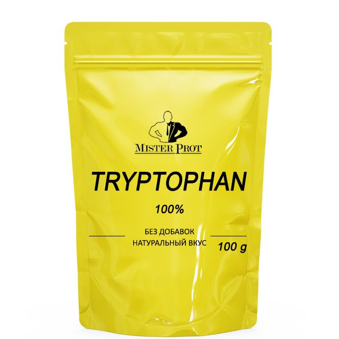 Триптофан 100 г (200 порций по 500 мг), Tryptophan Mister Prot, Без добавок