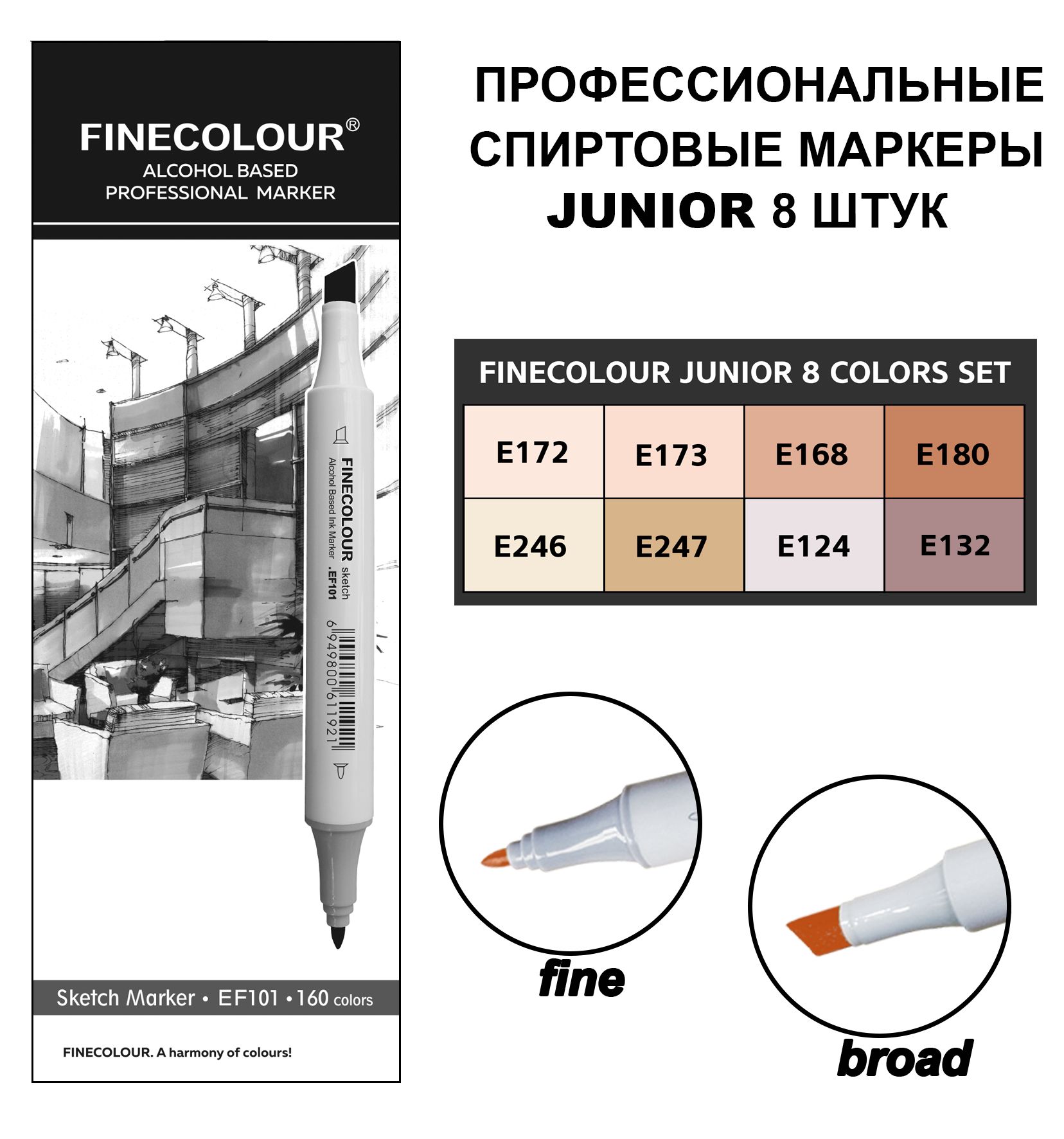 Спиртовые Маркеры Finecolour – купить в интернет-магазине OZON по ...