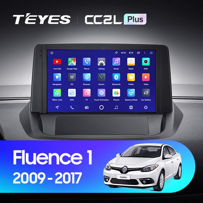 Магнитоладляавто,ШтатнаямагнитолаTEYESCC2Plus9.0"4GbдляRenaultFluence2009-2017