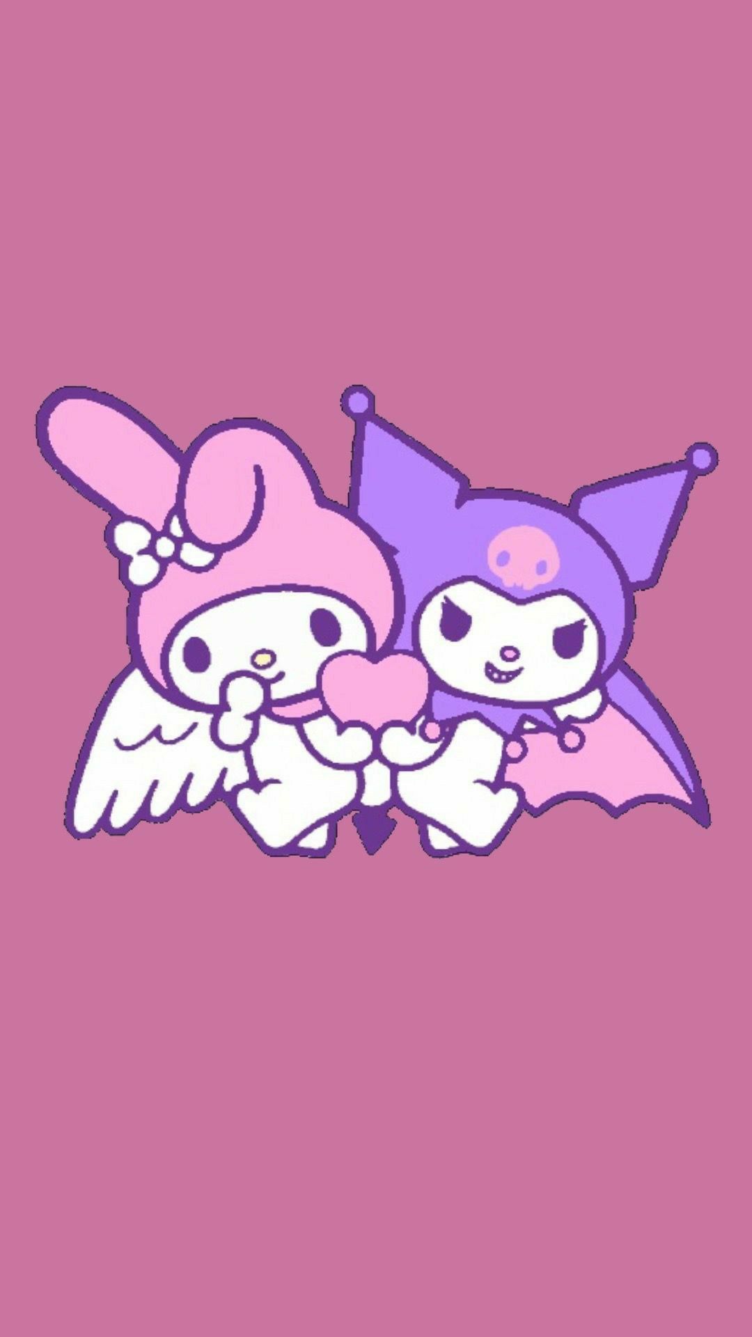 Милые рисунки куроми. Hello kitty kuromi aesthetic обои. Куроми и мелоди на обои. Куроми и мелоди на обои. Куроми китти.