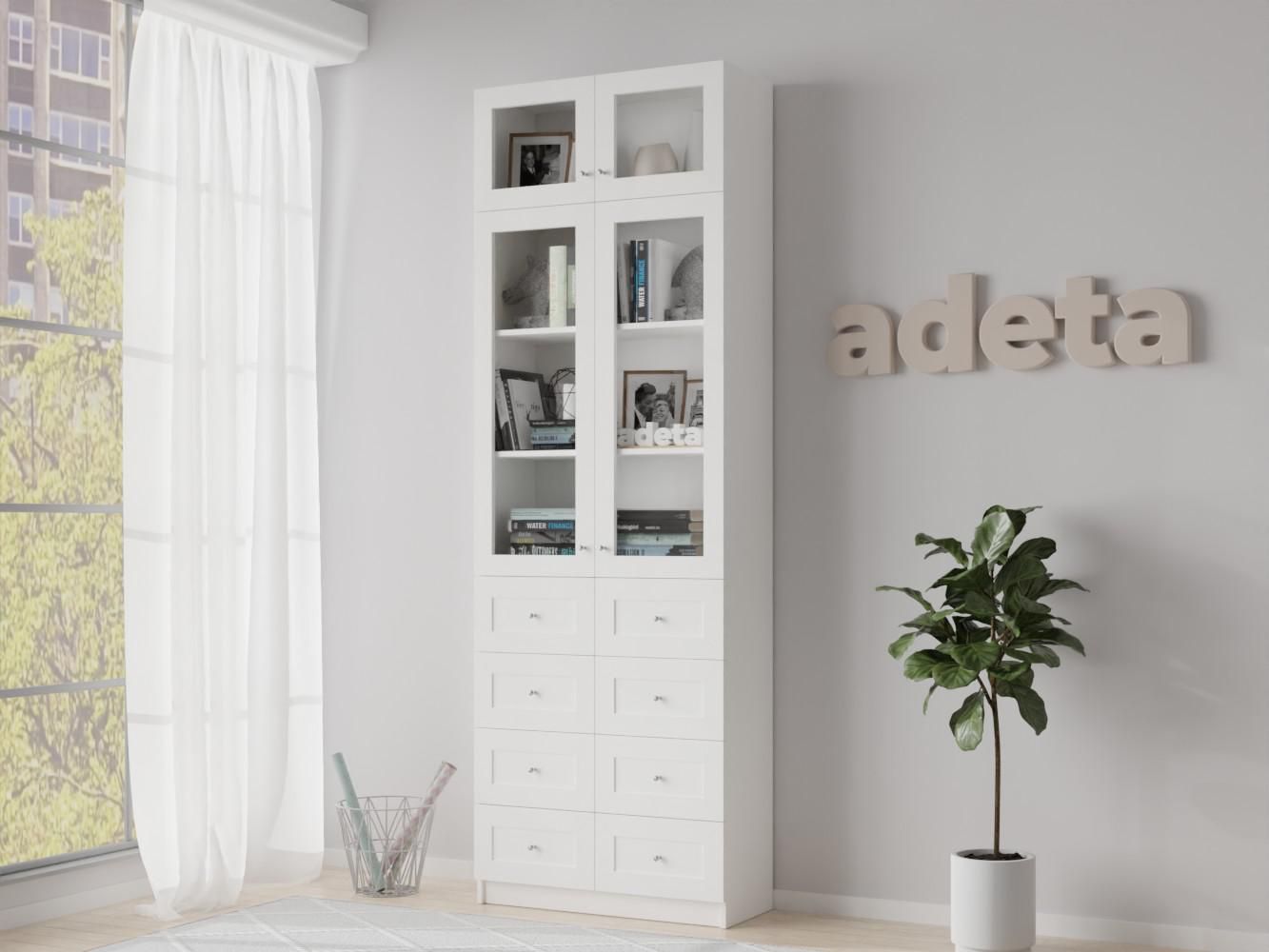 Шкаф книжный Билли 32 White икеа (ikea), 200х30х237 см