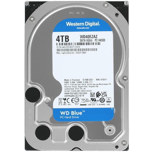 WesternDigital4ТБВнутреннийжесткийдискBlue(WD40EZAZ)(WD40EZAZ)