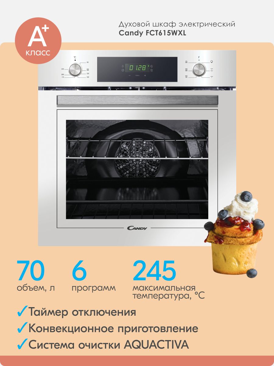 духовой шкаф candy smart steam fcps815xl фото 21