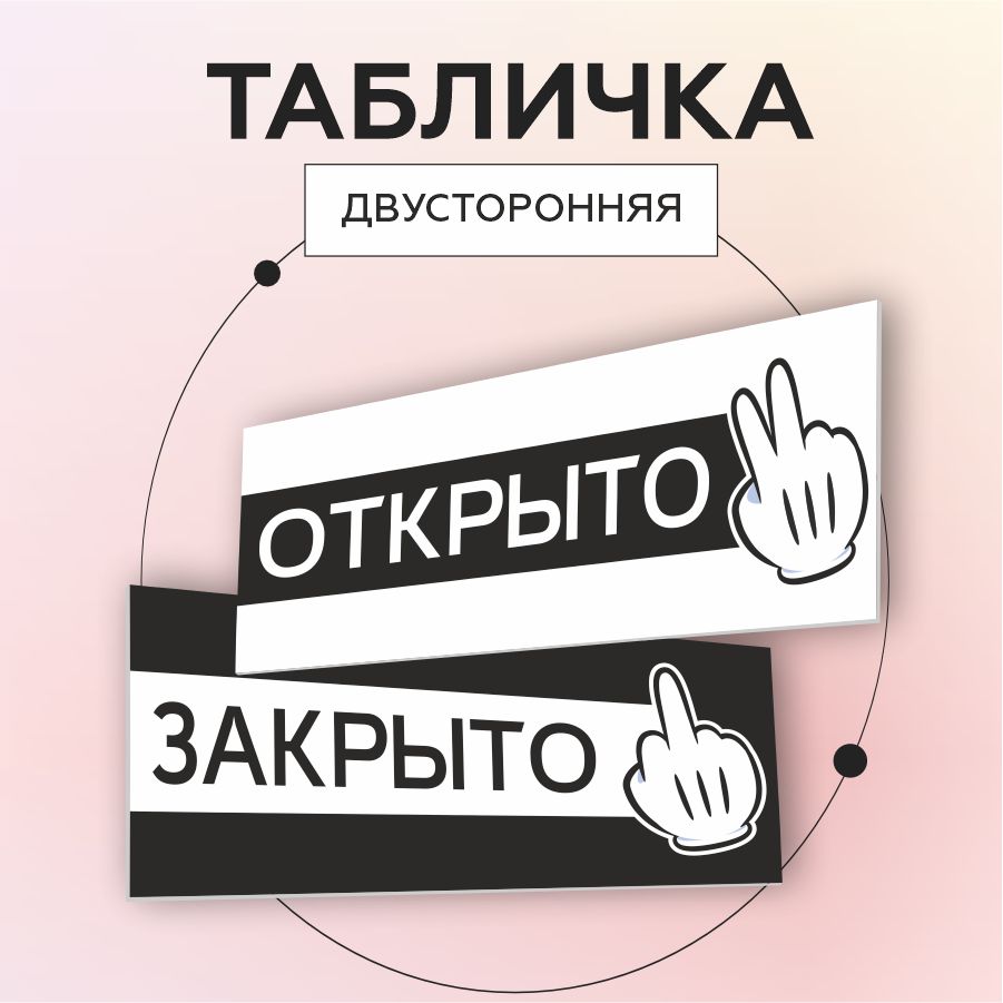 Табличка открыто закрыто