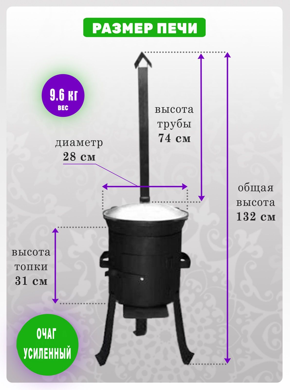 Регулировка огня в печи под казаном