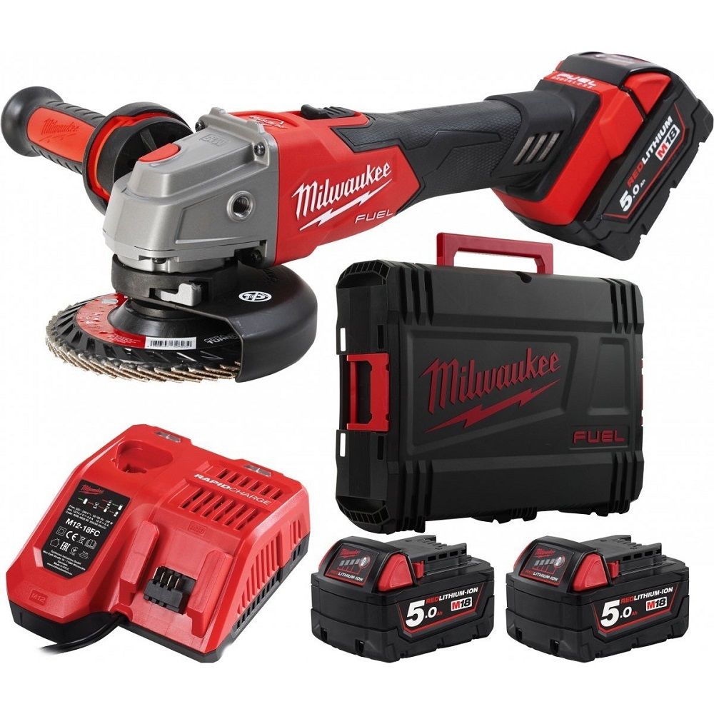 Шлифмашина угловая Milwaukee M18 FSAG125XB-502X FUEL - купить по низким  ценам в интернет-магазине OZON (1072160812)