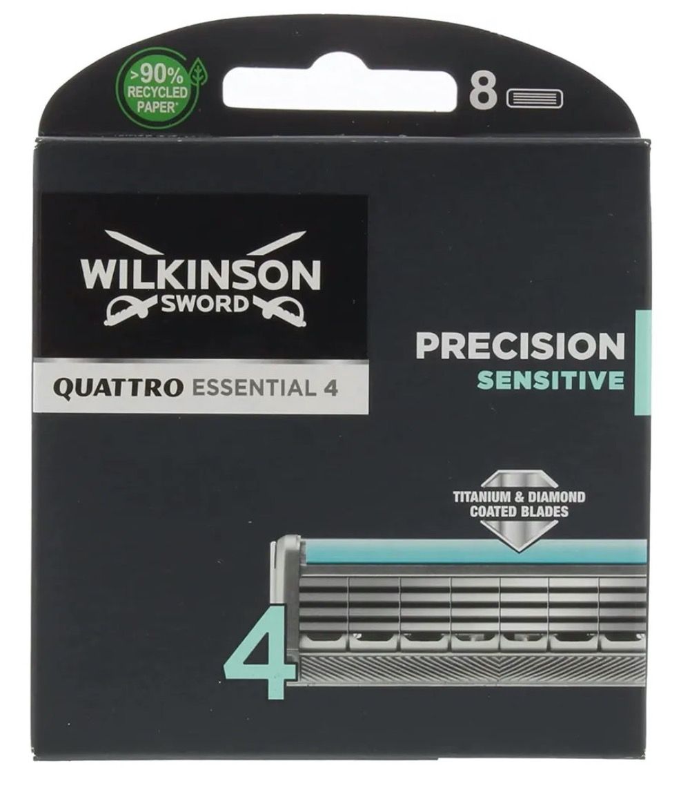 Wilkinson Sword Сменные кассеты Schick Quattro Titanium Sensitive,  8 шт