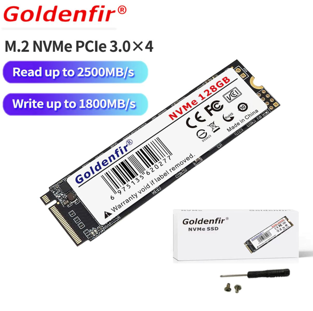 Goldenfir 120 ГБ Внутренний SSD-диск Gd (Goldenfir SSD М.2 NVME)