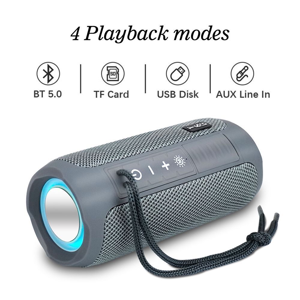 Беспроводная колонка T&G TG144 с RGB подсветкой, портативная Bluetooth динамик c