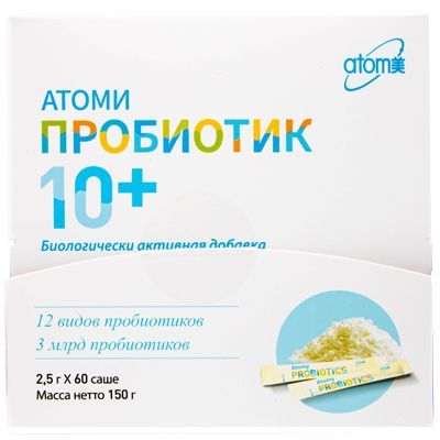 АтомиПробиотик10+/AtomyProbiotics10+(порошоквстик-пакетахпо2,5г)