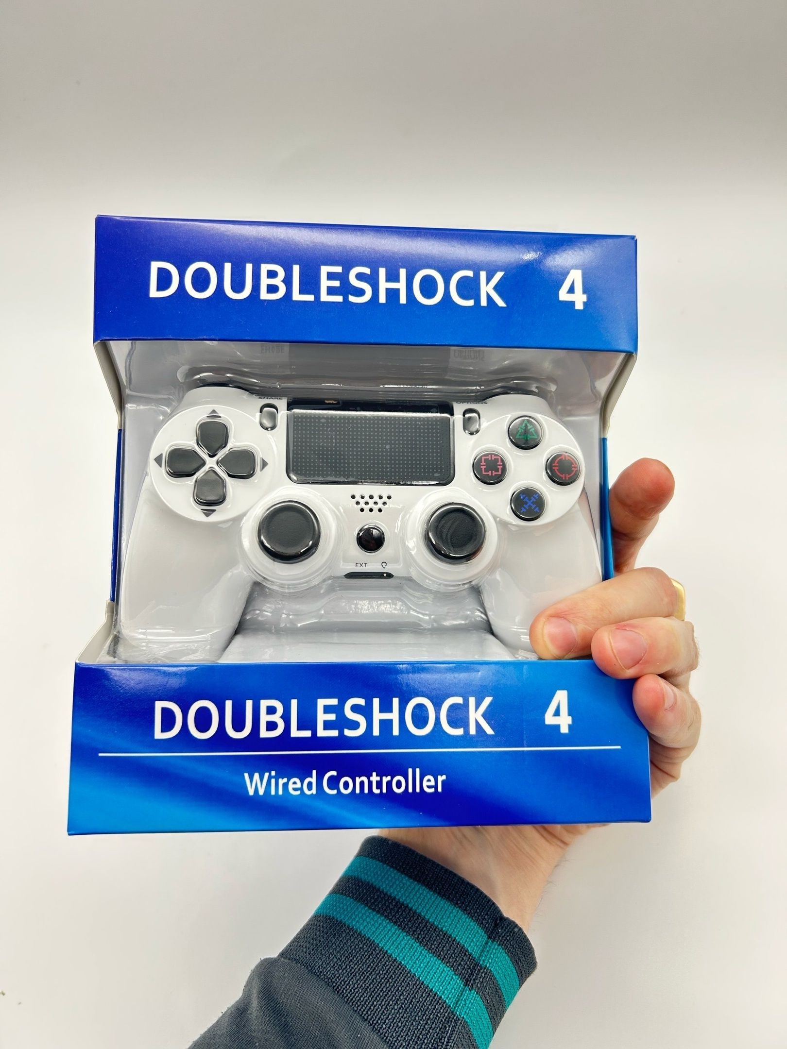 dualshock Геймпад Беспроводной Bluetooth Геймпад джойстик  для игровой приставке DualShock 4, Bluetooth, белый