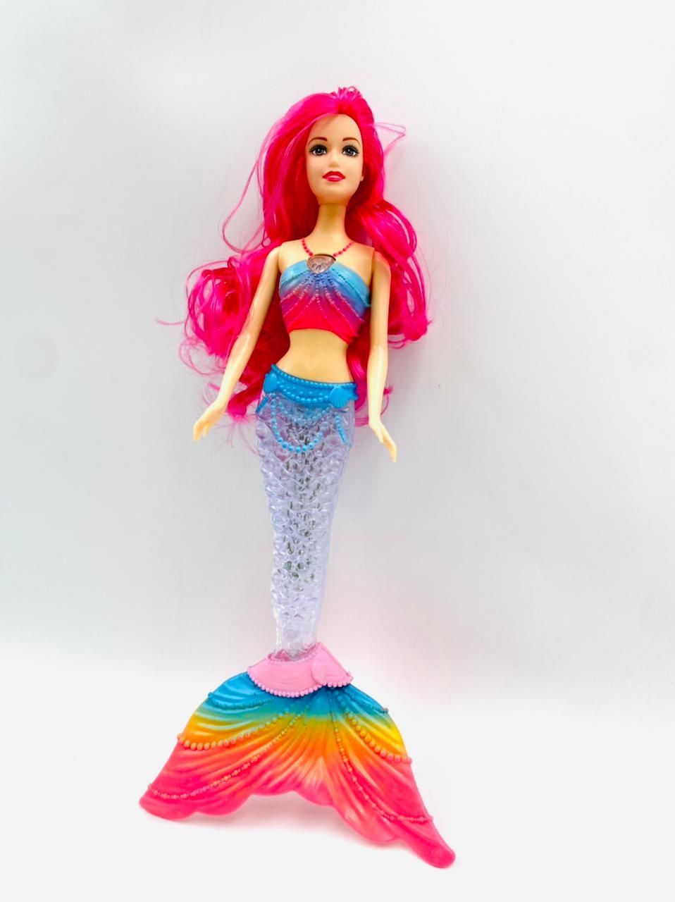 Кукла "Русалочка" музыкальная со световым эффектом Высота 32см Цвет розовый - купить с доставкой по выгодным ценам в интернет-магазине OZON (941043156)