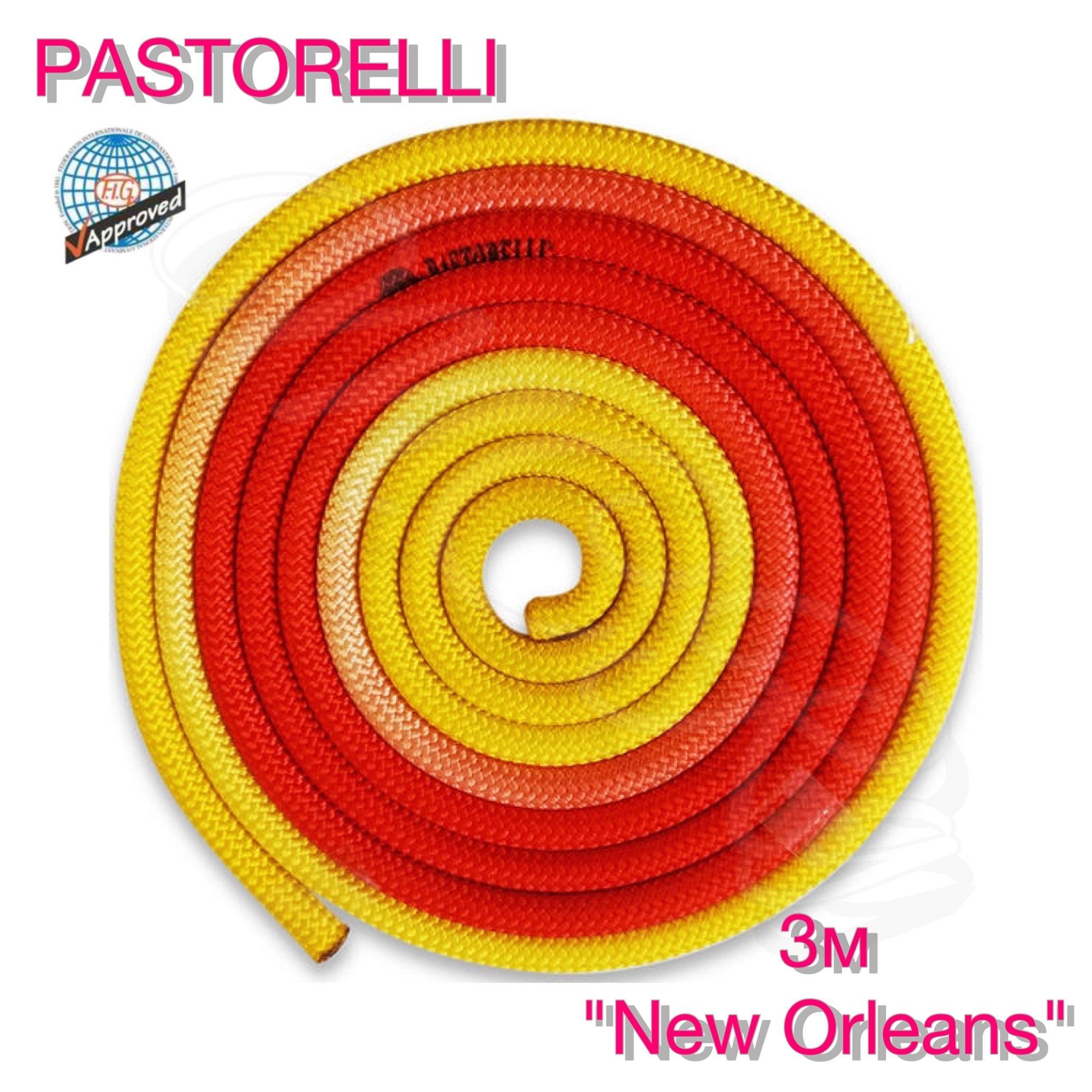 Скакалка Pastorelli 3м "New Orleans" Желто-красно-оранжевая (YELLOW-ORANGE-RED-04263)