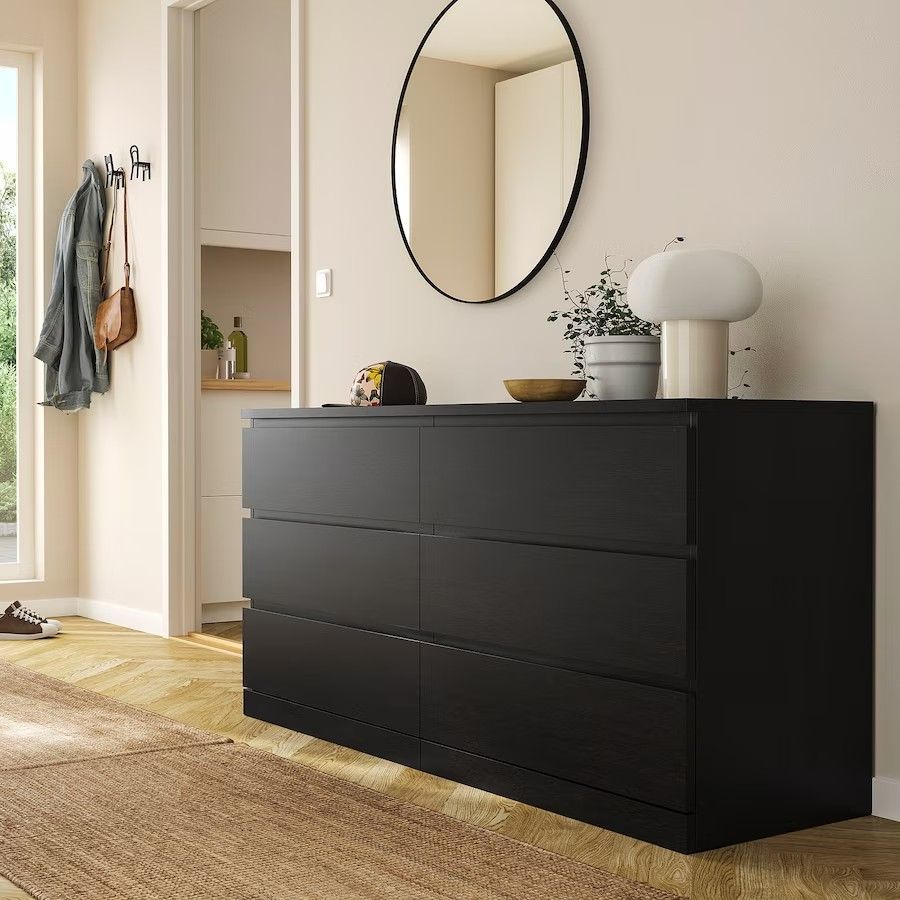 malm ikea комод с 6 ящиками