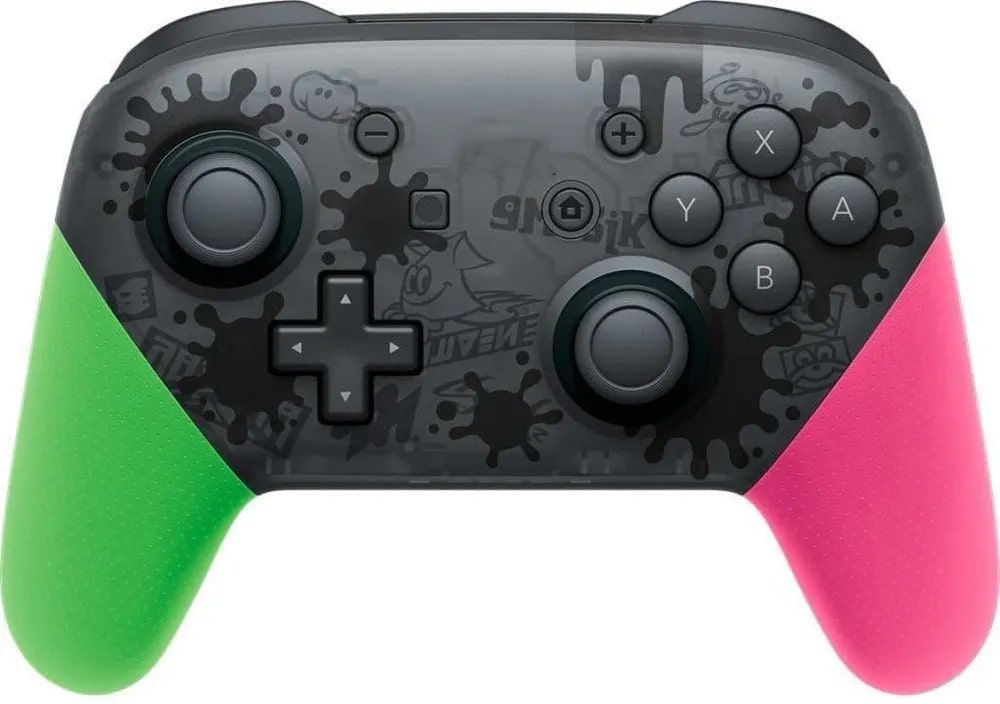 Геймпад Геймпад беспроводной Wireless Controller PRO для Nintendo Switch Splatoon, Bluetooth, черный, зеленый