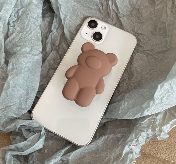 Попсокет мишка объемный держатель для телефона