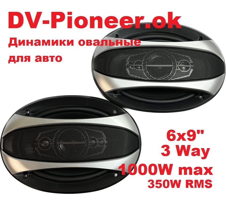 Автомобильные колонки овальные DV-Pioneer.OK/ Динамики для авто 6х9