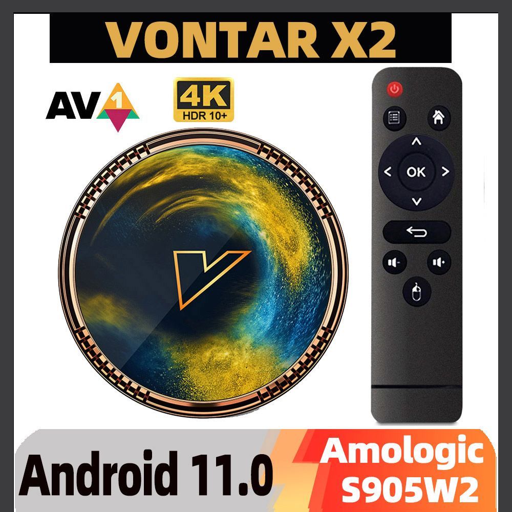 Медиаплеер Vontar X2, DC 5.5 мм, HDMI, USB, RJ-45 Ethernet, черный, Android  купить по низкой цене с доставкой в интернет-магазине OZON (1055784365)