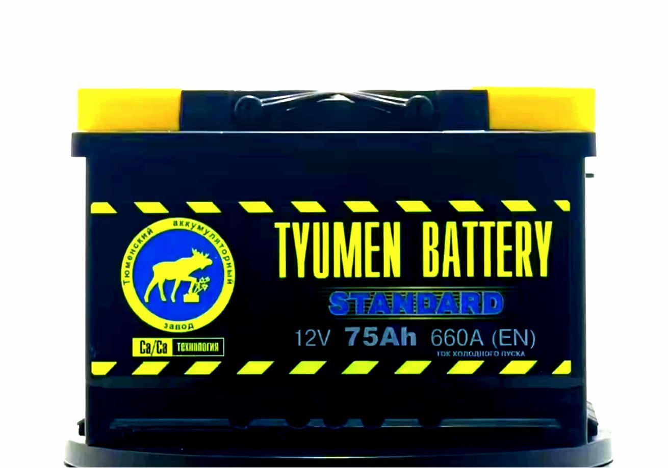 Tyumen Battery Аккумулятор автомобильный, 75 А•ч, Обратная (-/+) полярность