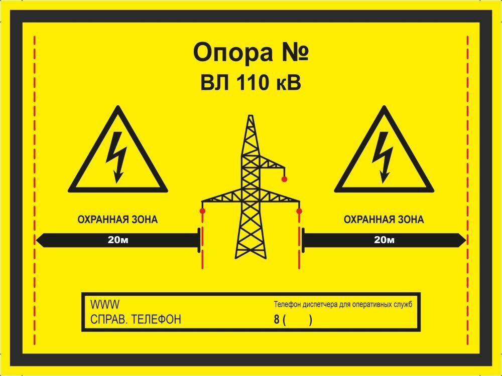 Обозначение охранной зоны лэп на плане