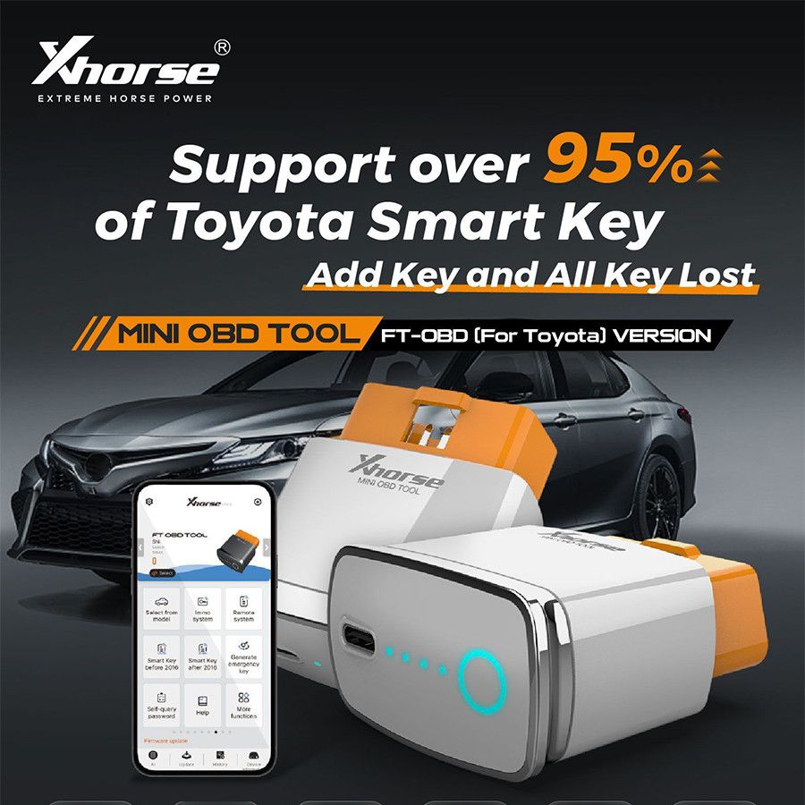 Xhorse XDMOT0GL MINI OBD Tool FT-OBD для Toyota Smart Key Support Добавить  ключ и все потерянные ключи купить по выгодной цене в интернет-магазине  OZON (1248594293)