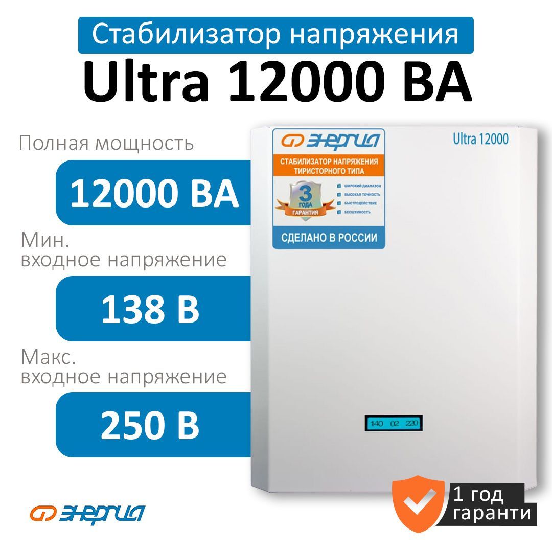 Стабилизаторы Напряжения 12Кв – купить в интернет-магазине OZON по низкой  цене