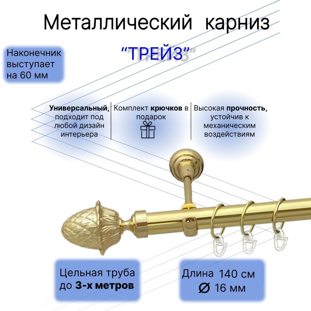 Карниз круглый 1 ряд