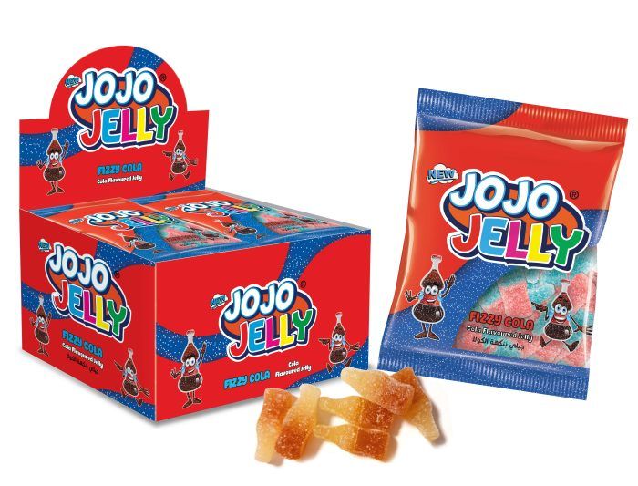 JOJO JELLY Кола жевательный мармелад в обсыпке, блок 24 шт. (20г х 24)