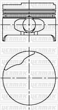 Поршень в сборе поршень+кольца STD Renault Megane/Clio/Logan 1.6i K7M 96>