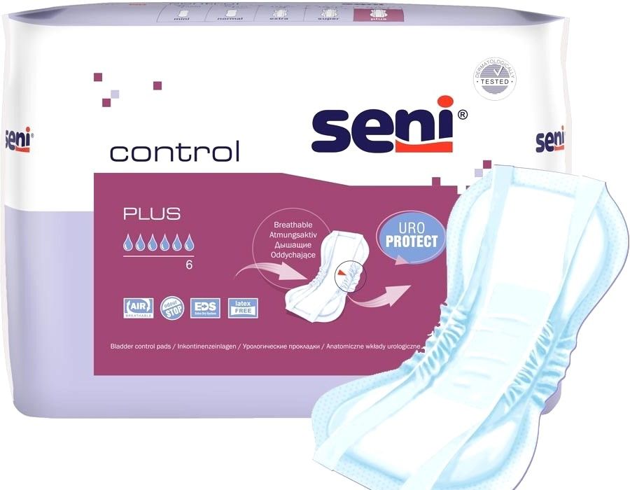 Прокладки сени. Урологические прокладки Seni Control Plus. Урологические прокладки для женщин Seni 6 капель. Сени контроль плюс урологические прокладки 15 шт. Прокладки сени урологические 6 капли 15шт.