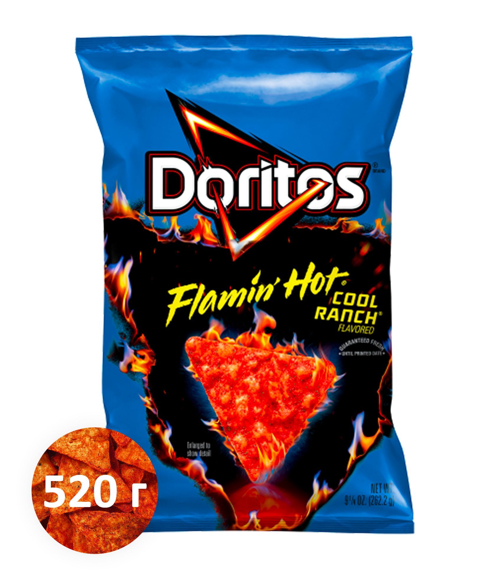 Кукурузные чипсы Doritos Flamin Hot Cool Ranch 1 шт. 520.9 г США - купить с  доставкой по выгодным ценам в интернет-магазине OZON (1235710741)