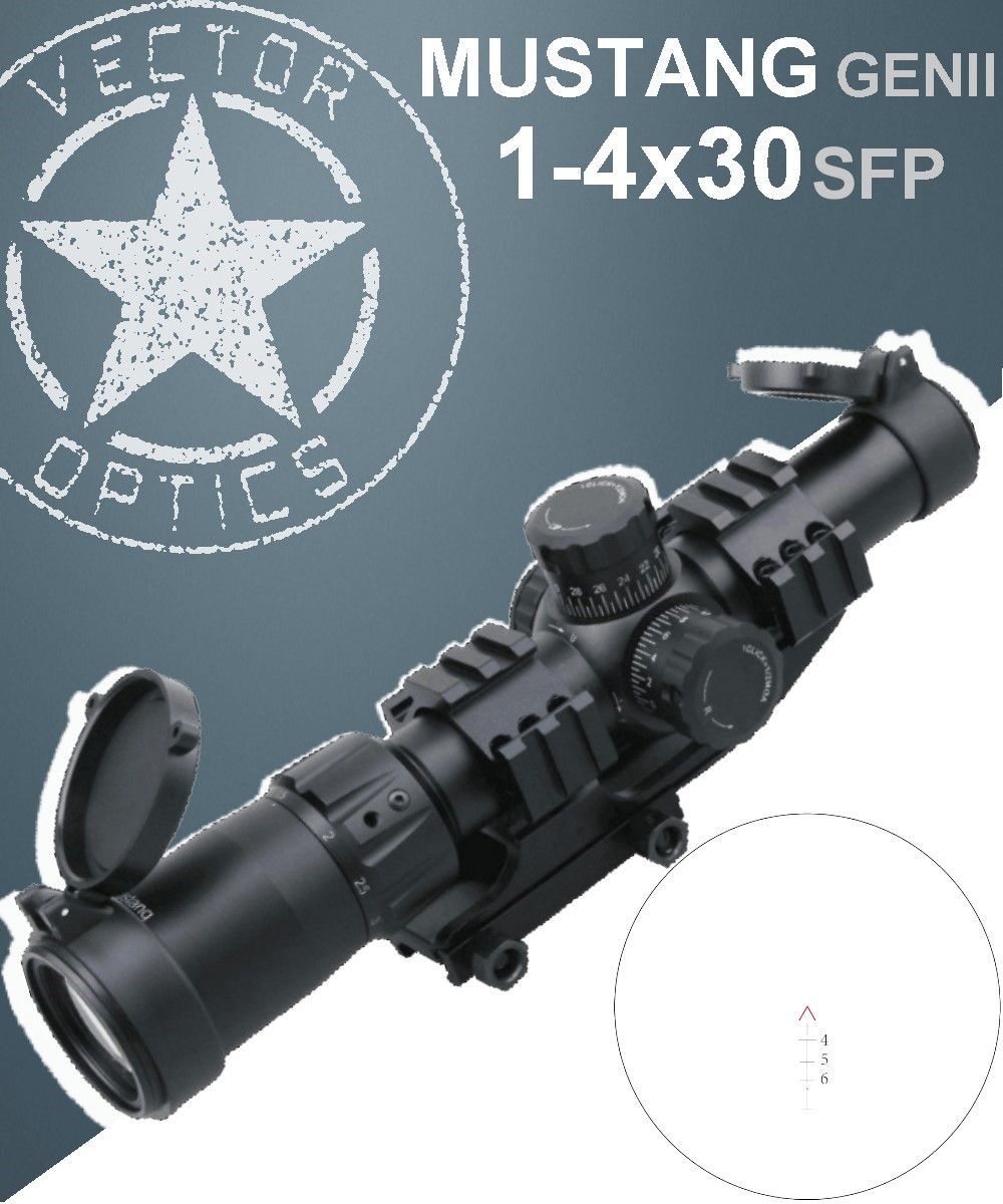 ОптическийприцелVectorOpticsМUSTАNGGЕNII1-4x30SFР