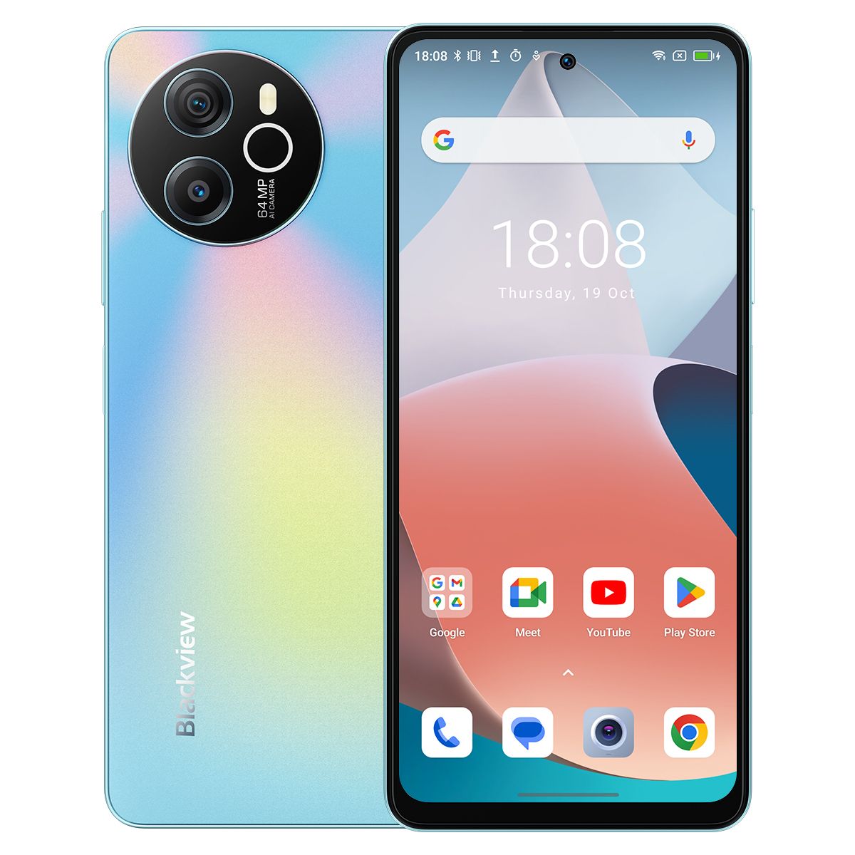 Blackview Смартфон SHARK 8 MediaTek Helio G99, 64 MP, 120 Герц, 16ГБ ОЗУ  (8ГБ + 8ГБ расширение)+256ГБ(поддержка microSD объемом до 1 ТБ) 8/256 ГБ,  синий