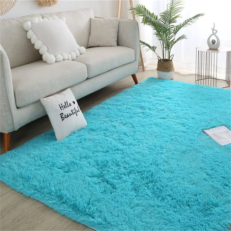 Knoya Home Ковер ,плюшевый ковер ярко-голубой, 1 x 1.6 м