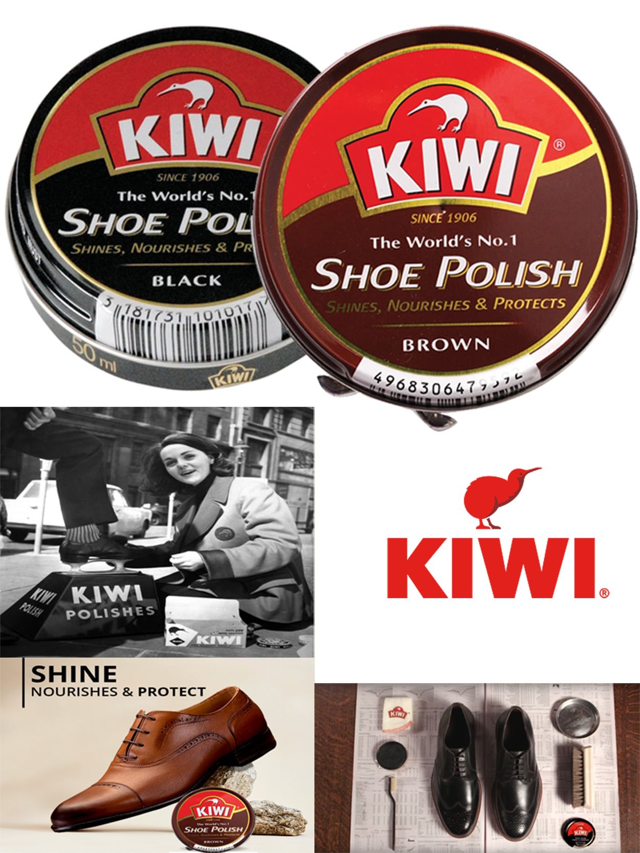 Купить Крем Для Обуви Kiwi Коричневый