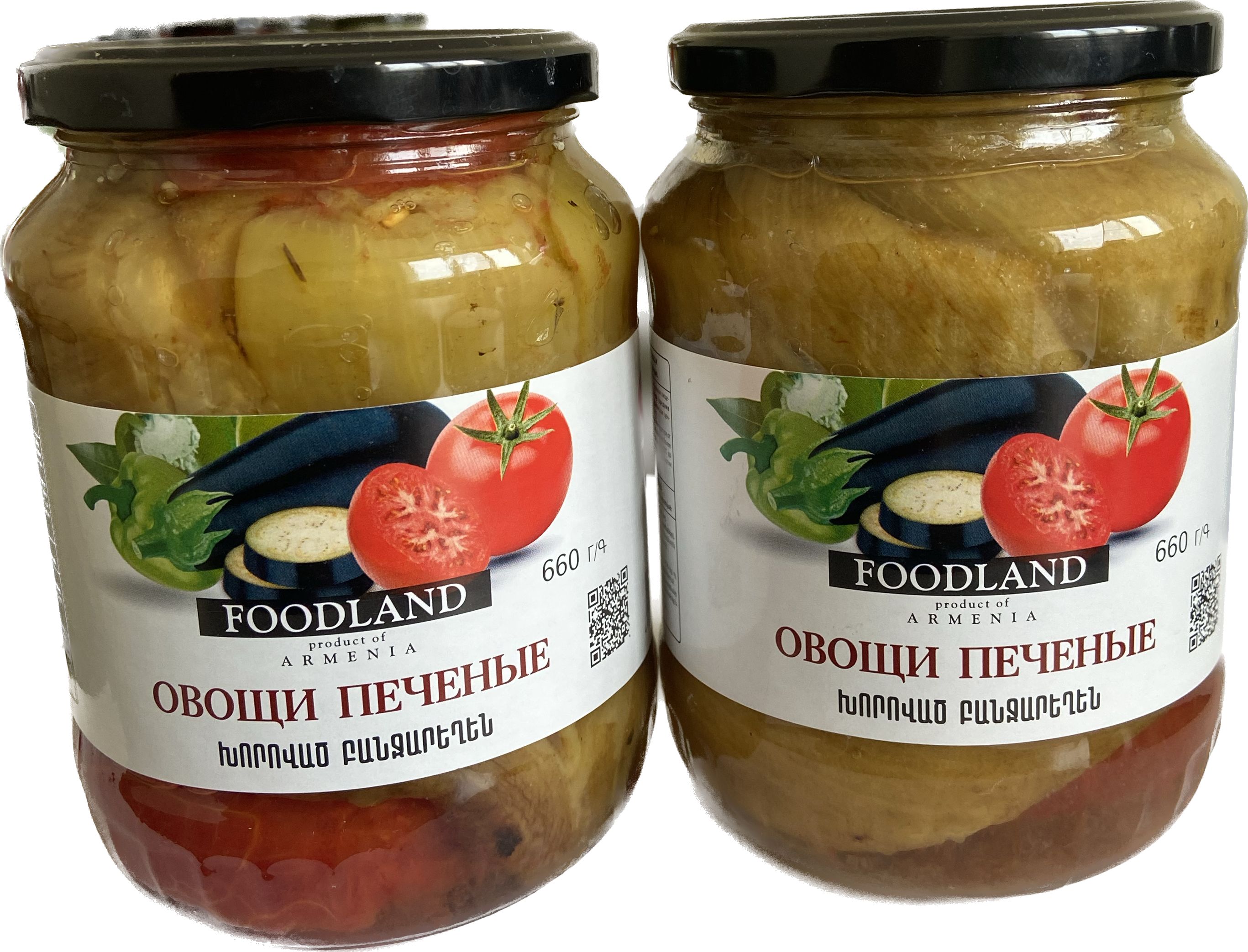 Овощи печеные FOODLAND 660гр 2 банки