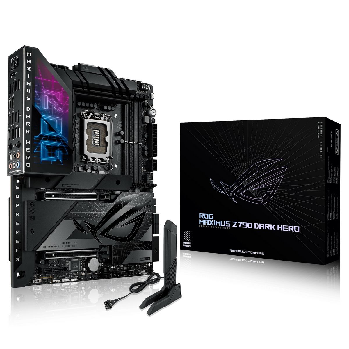 МатеринскаяплатаASUSROGMAXIMUSZ790DARKHERO,LGA1700,Z790,Intel,DDR5,WiFi,ATX