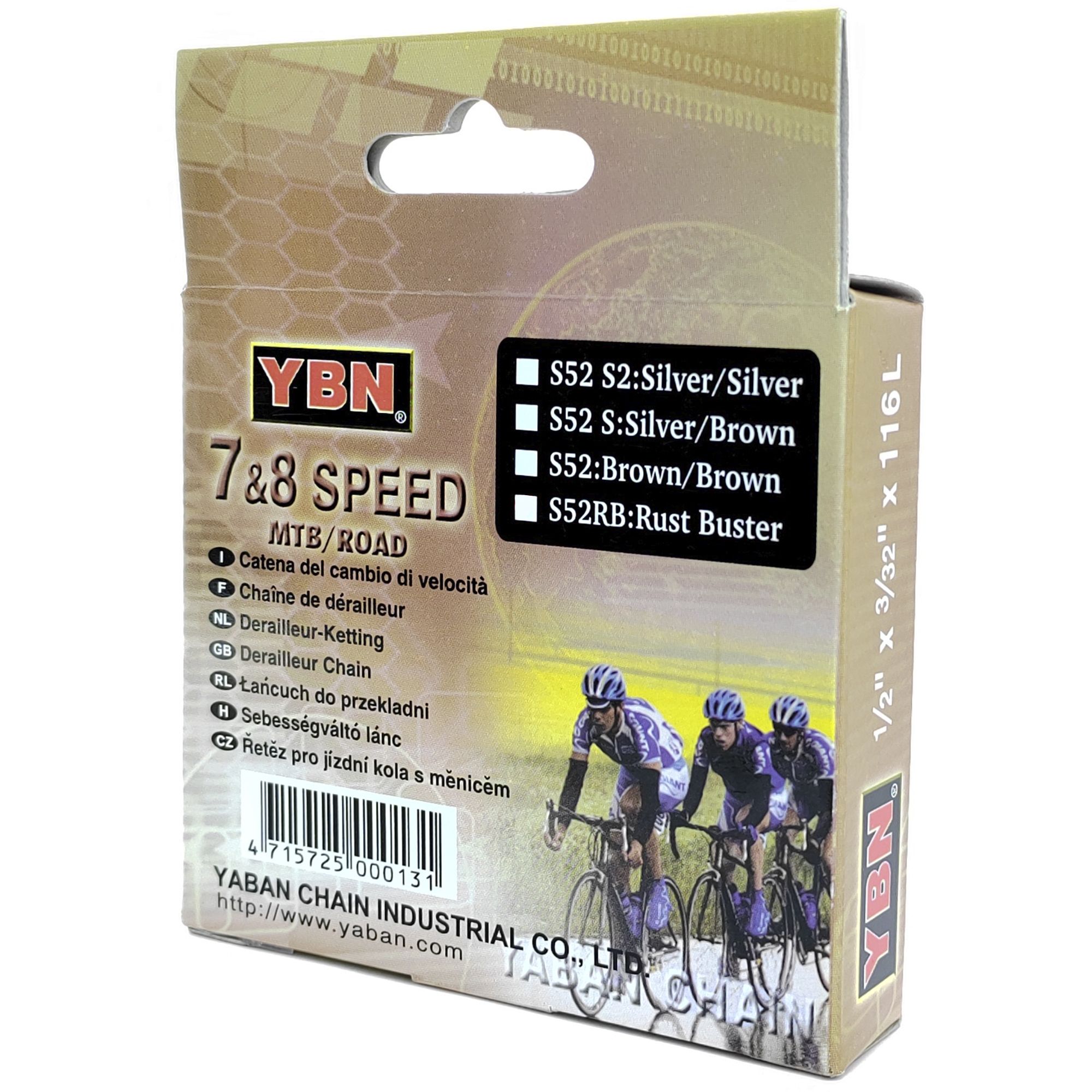 YBN Цепь для велосипеда S52-RB, 1/2"x3/32", 116 звеньев, 7/8 скоростей, замок цепи — Каталог Ozon — фото 5