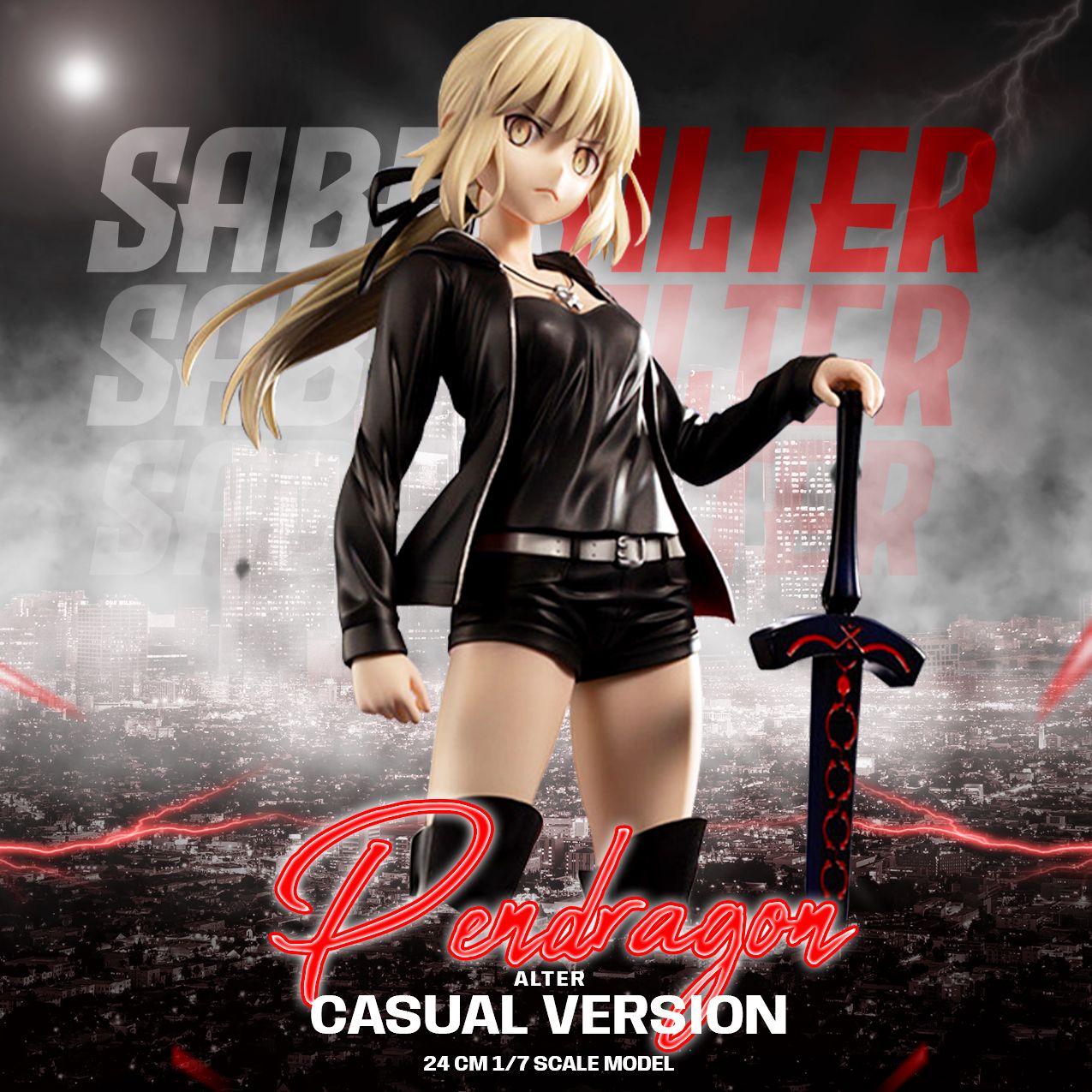 Аниме фигурка Saber Altria Pendragon Alter Casual Ver. 24 см - купить с  доставкой по выгодным ценам в интернет-магазине OZON (1549393336)