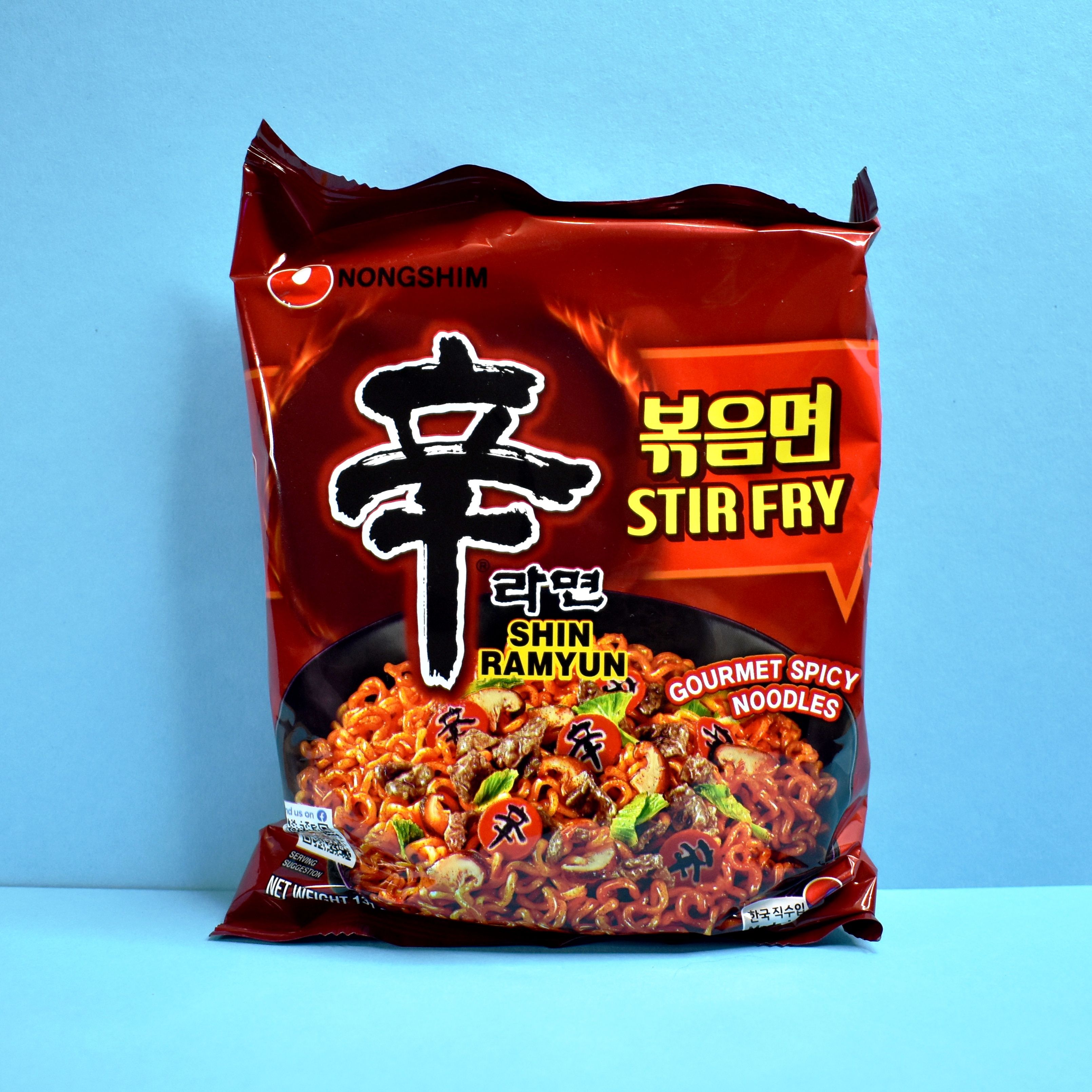 NONGSHIM SHIN RAMYUN STIR FRY / Лапша жареная острая из Кореи / 131г. -  купить с доставкой по выгодным ценам в интернет-магазине OZON (1317695375)