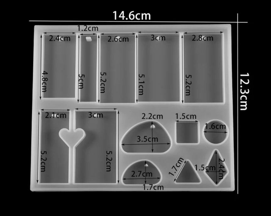 Силиконовая форма для создания кулонов/украшений из эпоксидной смолы