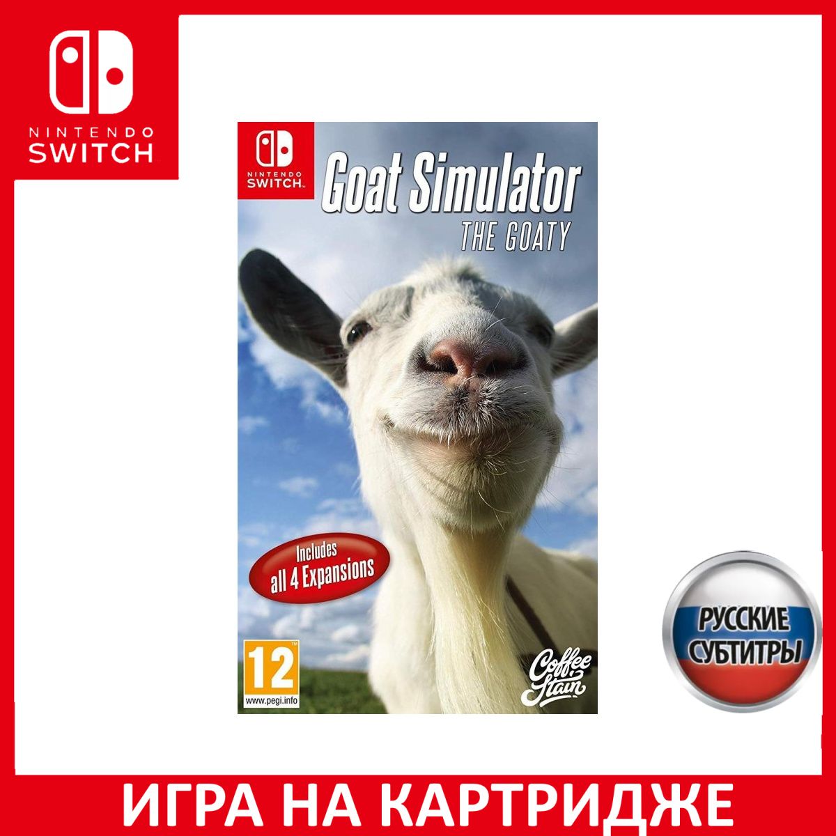 Игра Goat Simulator The Goaty Switch Русская Версия Картридж на Nintendo Switch