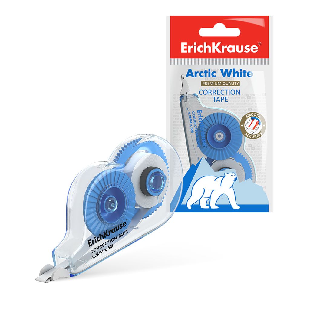 Корректирующая лента ErichKrause Arctic white, 4.2мм х 5м (в упаковке из 2шт.)