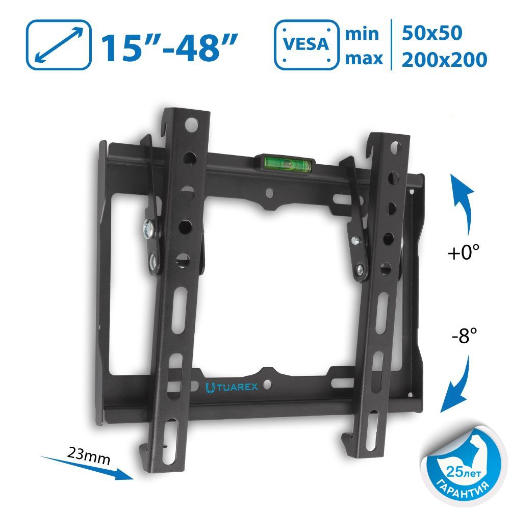 Кронштейн для телевизора настенный фиксированный Tuarex OLIMP-115 / до 48 дюймов / vesa 200x200